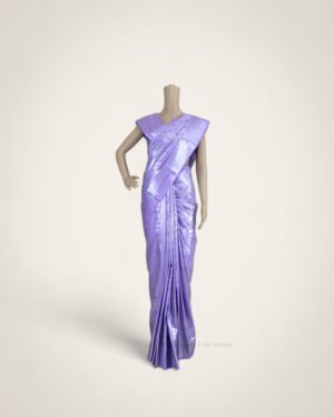 Samuthrika purple and Silver Silk Saree