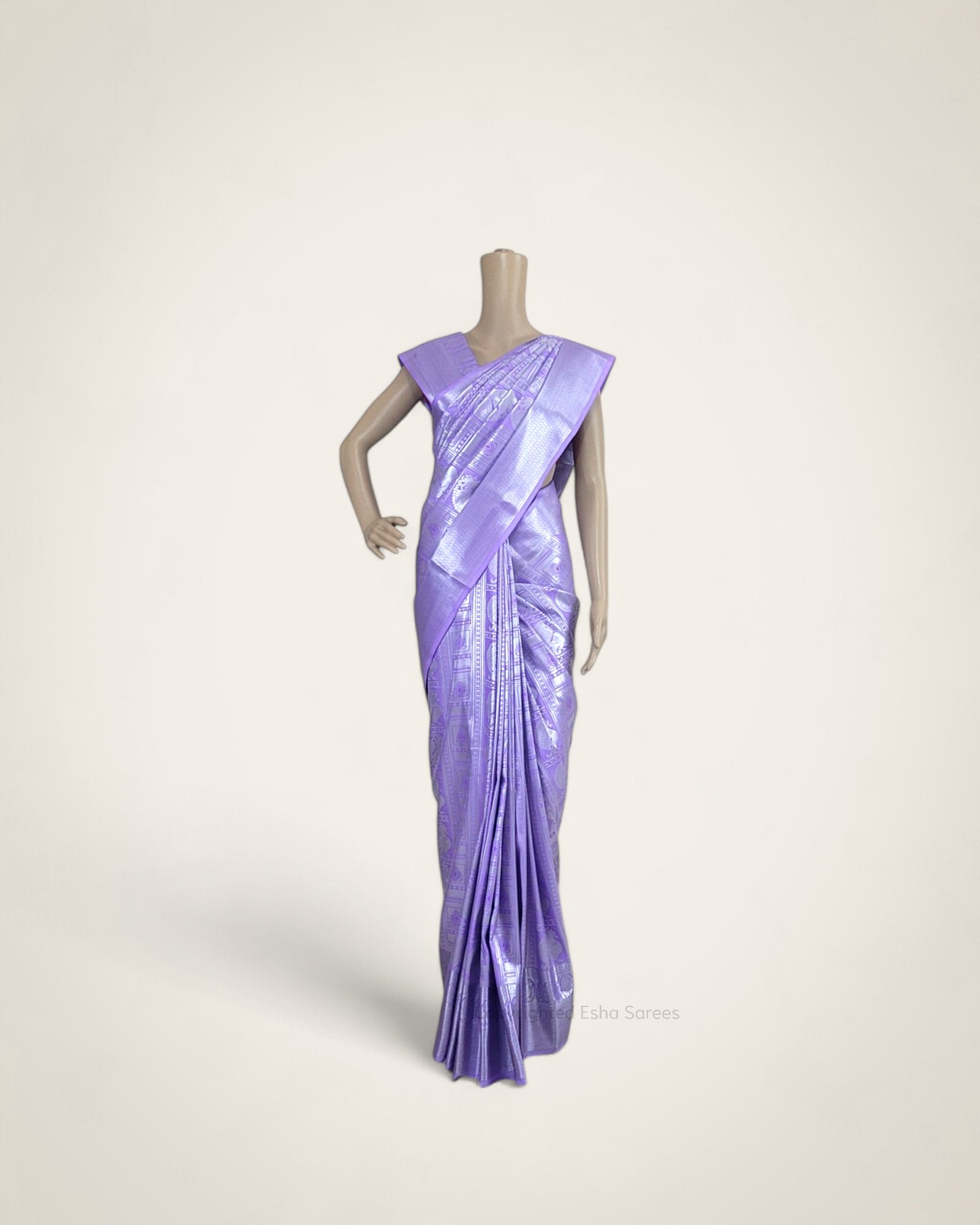 Samuthrika purple and Silver Silk Saree