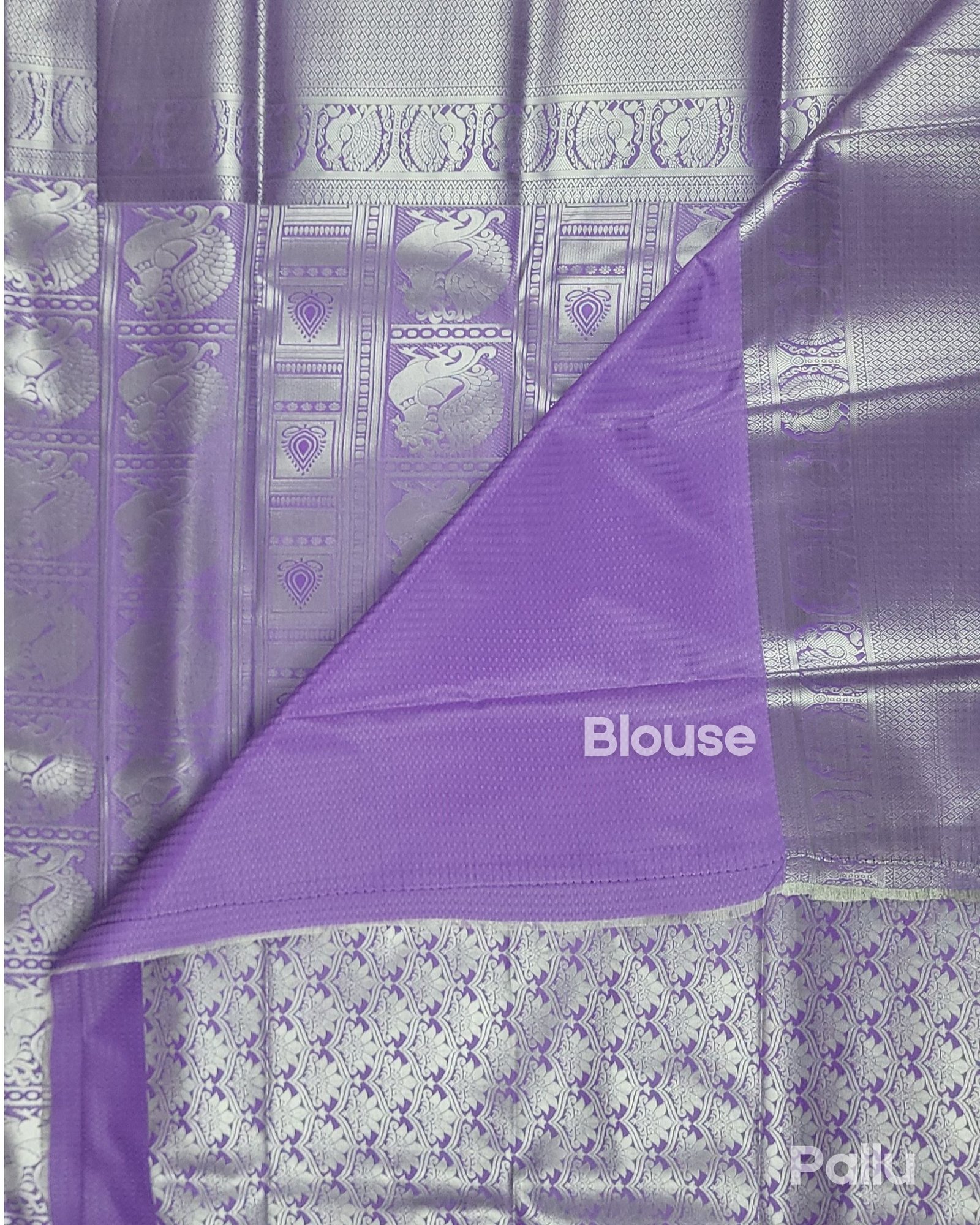 Samuthrika purple and Silver Silk Saree