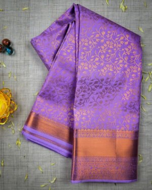 Regal Samuthrika Violet with Copper Gold Elegance