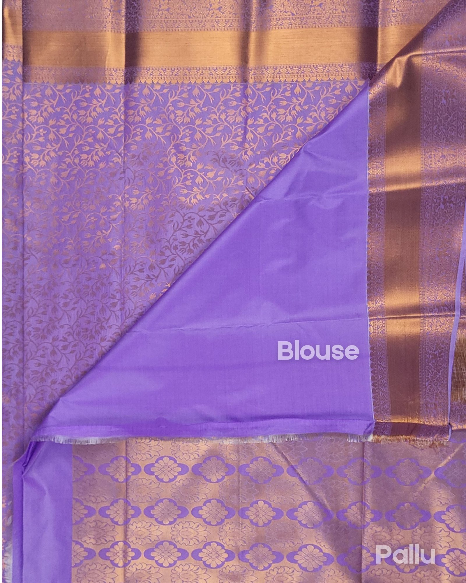 Regal Samuthrika Violet with Copper Gold Elegance