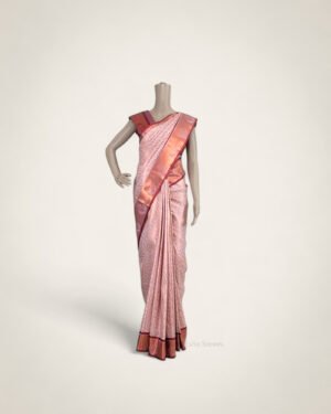 Vasthrakala  Lavender and Copper Silk Saree