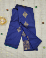 Vasthrakala Fern Deep Midnight Blue Saree