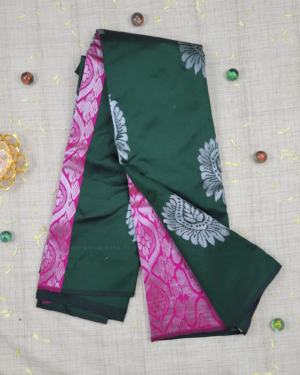 Vasthrakala Emerald Blossom Charm Saree