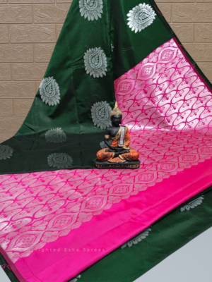 Vasthrakala Emerald Blossom Charm Saree