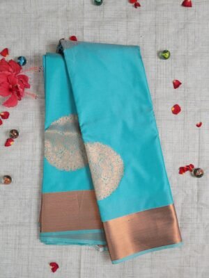 Vasthrakala Ocean Mist Silk Saree