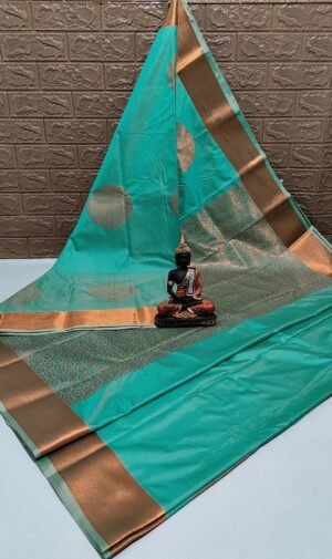 Vasthrakala Ocean Mist Silk Saree