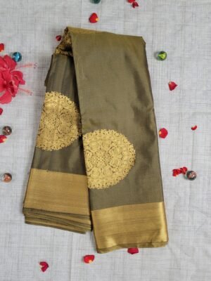 Vasthrakala Olive Royale – Gold Zari Silk Saree