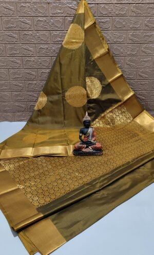 Vasthrakala Olive Royale – Gold Zari Silk Saree