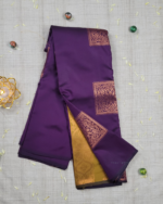 Vasthrakala Royal Violet Copper Zari Border Silk Saree