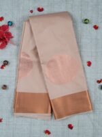 Vasthrakala Muted Coral with Reddish Copper Zari Saree