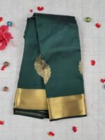 Vasthrakala – Emerald Elegance with Gold Zari Saree