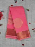 Vasthrakala Coral Rose with Heritage Zari Accents