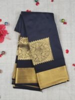 Vastrakala Black Velvet Zari Saree