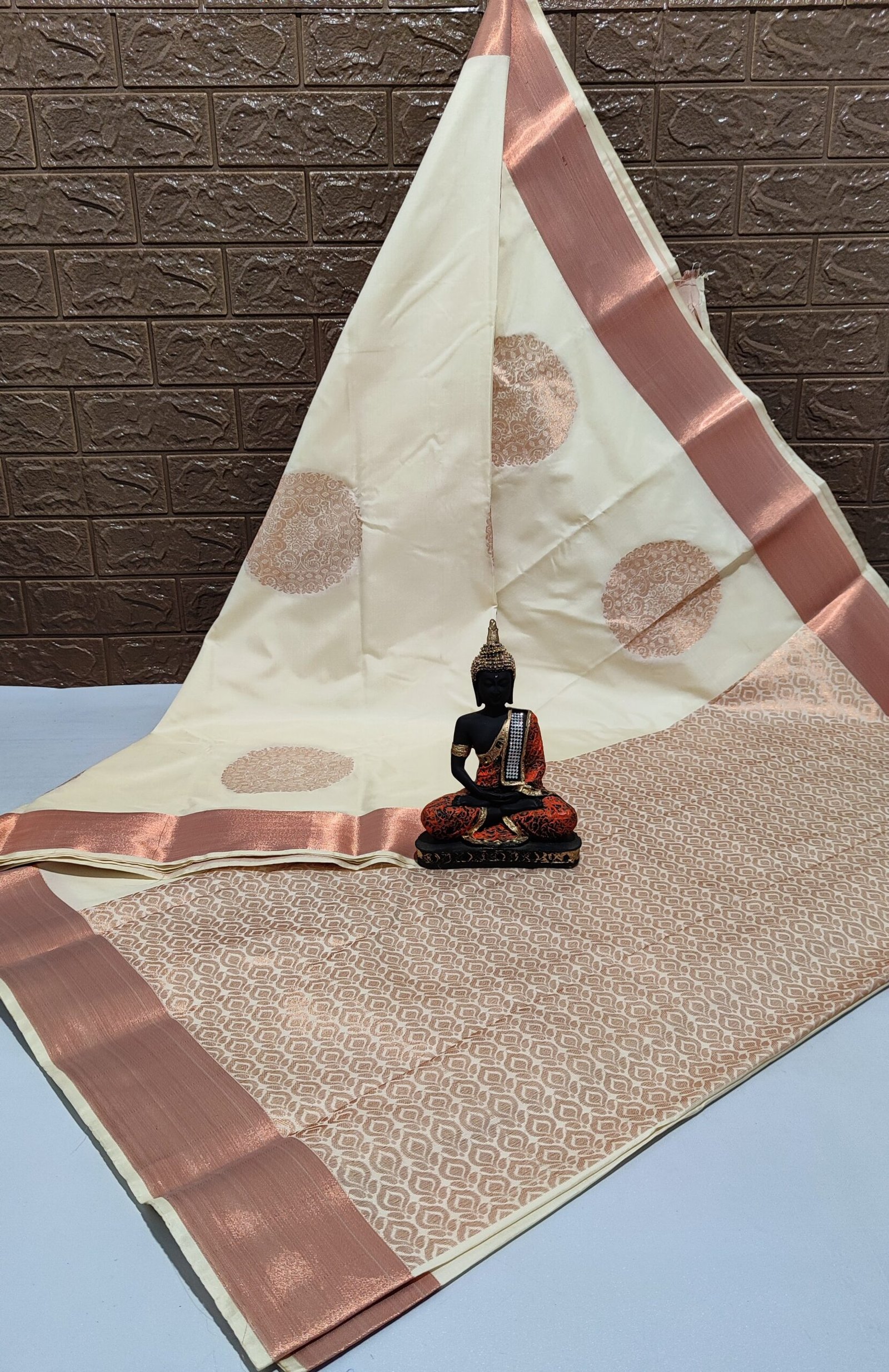 Vasthrakala Moonlight Peach Bloom Saree