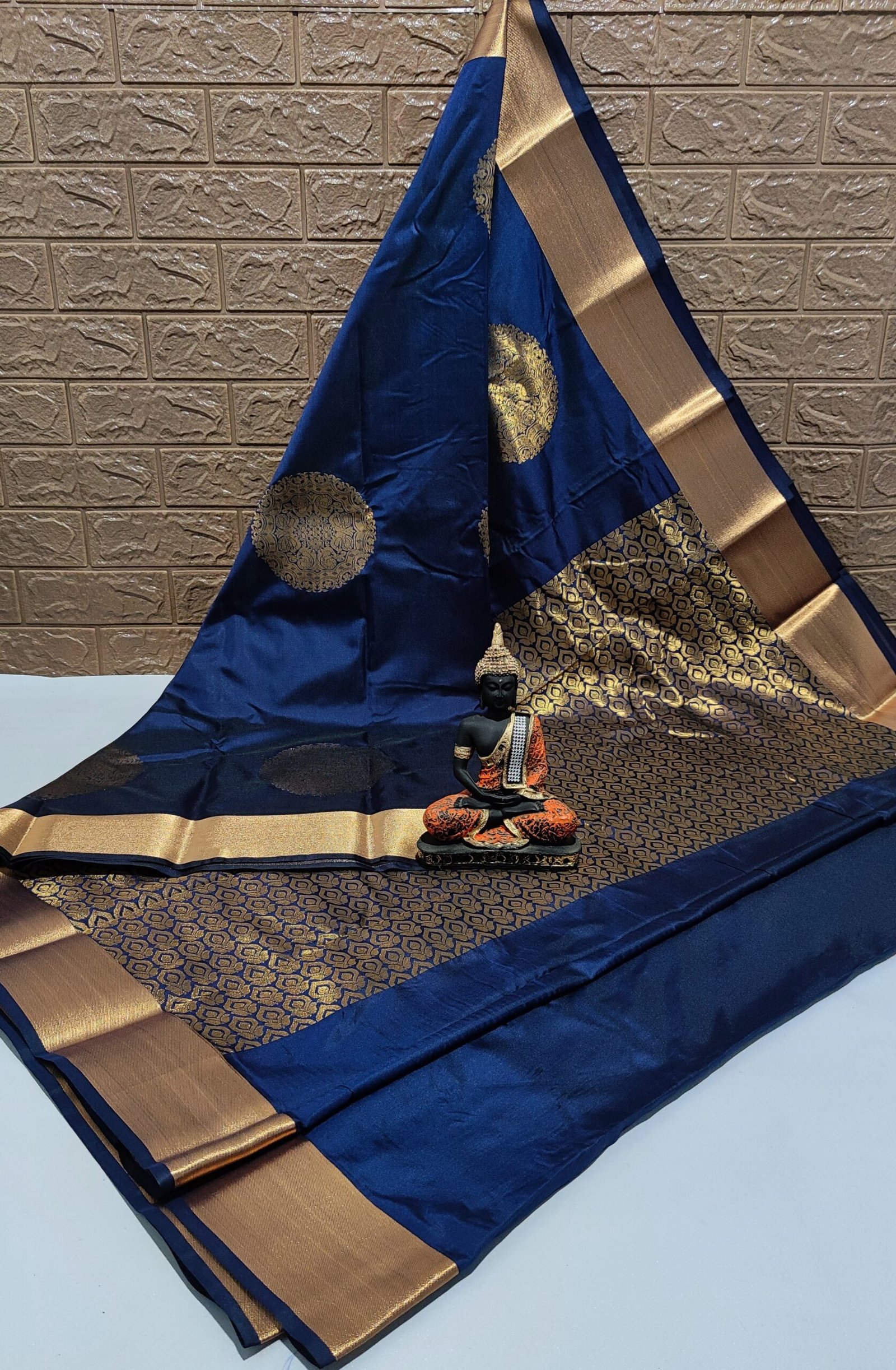 Vastrakala Royal Blue Aura – Zari Border
