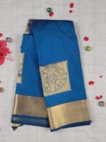 Vastrakala Indigo Glow Zari Border