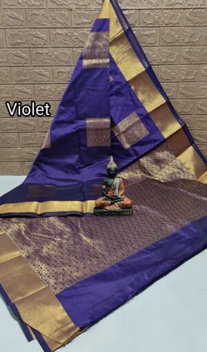 Vastrakala Regal Purple With Gold Zari saree