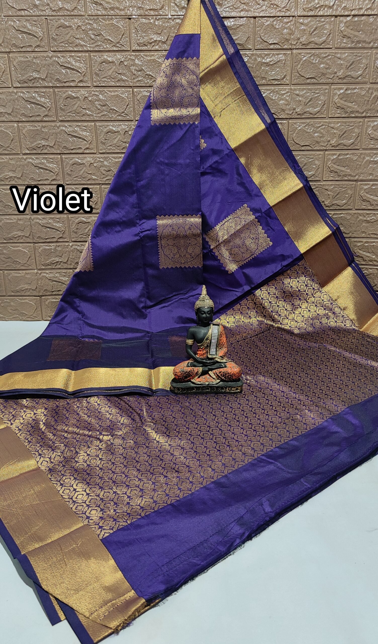 Vastrakala Regal Purple With Gold Zari saree