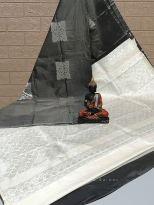 Vastrakala Radiant Grey FineBorder Saree