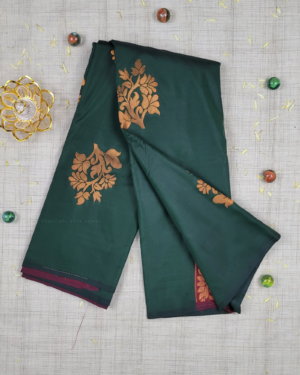 Vasthrakala Royal Deep Olive Grace Saree