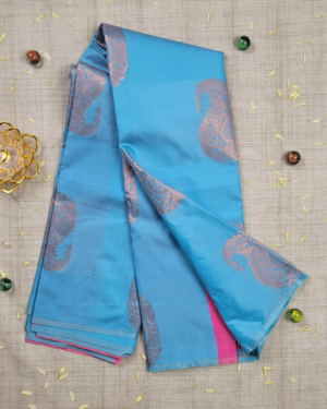Vasthrakala Sky Mirage Weave Saree