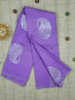 Vastrakala Luxe Lavender Silver Zari Border Saree