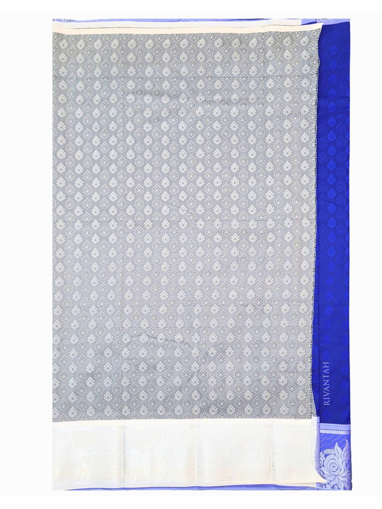 Royal Blue Silver Boota Silk Saree