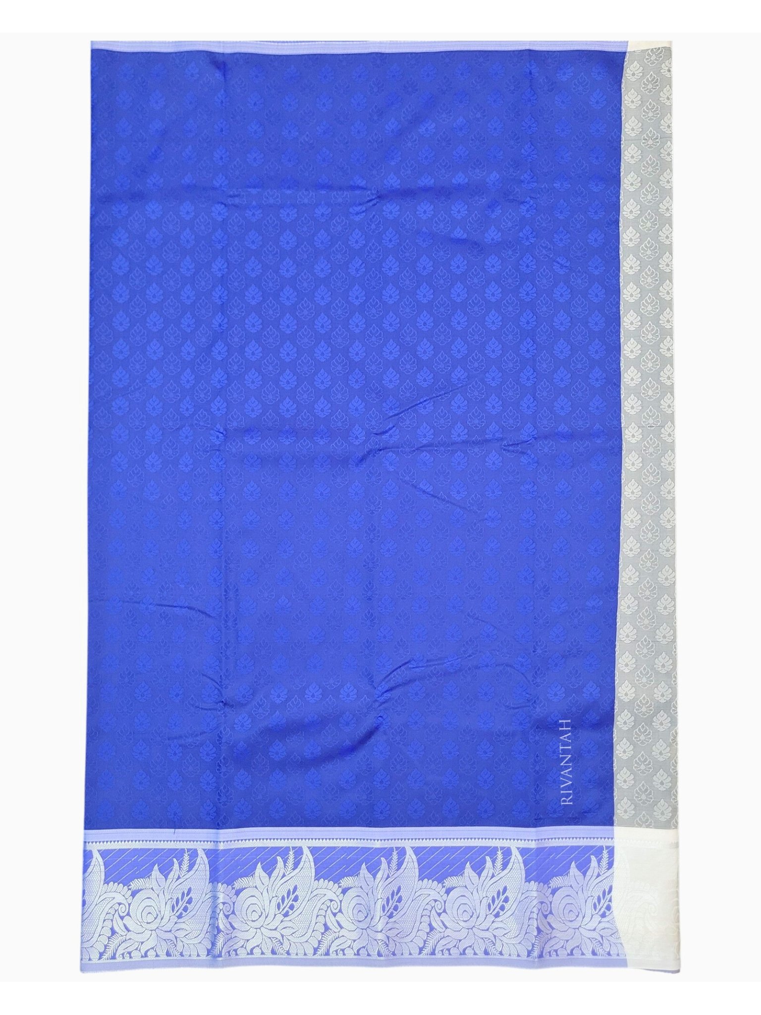 Royal Blue Silver Boota Silk Saree