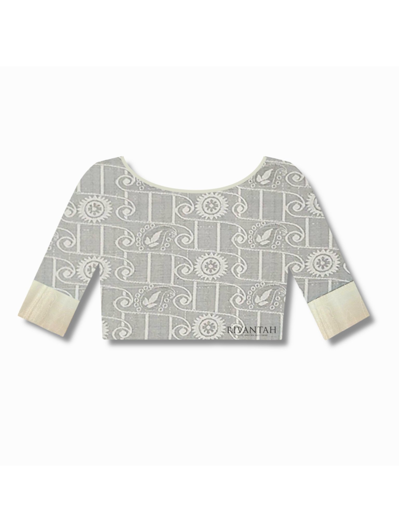 Royal Blue Silver Paisley Silk Saree