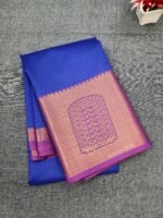 Royal Blue Green Copper Silk Saree
